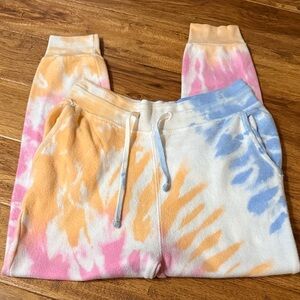 Tie-Dye Sweatpants - Pastel Pink, Blue & Peach